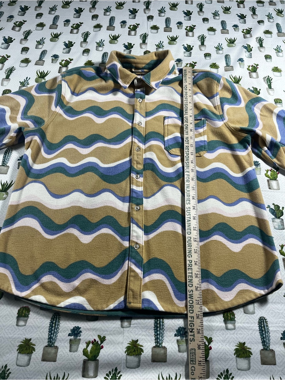Chubbies Men’s “The Wiggle” LS Flannel Overshirt Button Up Size Large - Picture 5 of 16